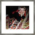 Katharine Hepburn Lying On Rug Framed Print