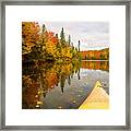 Kayaking The Fall Color Framed Print