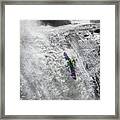 Kayaking The Falls Framed Print