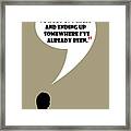 Keep Going Places - Mad Men Poster Don Draper Quote Framed Print