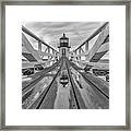 Keeper's Walkway At Marshall Point Framed Print