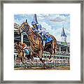 Kentucky Derby - Horse Racing Art Framed Print