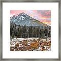 Kessler Peak Fall Sunset Framed Print