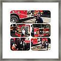 Kids Got A Ride And Demo At The Fire Framed Print