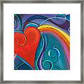 Kids Heart Rainbow Framed Print