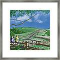 Kids On A Fence Framed Print