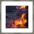 Kilauea Volcano Lava Flow Sea Entry 6 - The Big Island Hawaii Framed Print