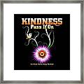 Kindness - Pass It On Starburst Heart Framed Print