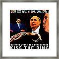 Kiss The Ring Framed Print