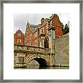 Kitchen Or Wren Bridge And St. Johns College From The Backs. Cambridge. Framed Print