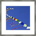 Kites In Colors And Formation Framed Print