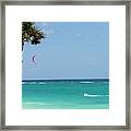 Kitesurfing The Caribbean Framed Print