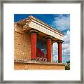 Knossos Palace At Crete, Greece Framed Print
