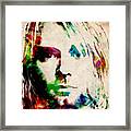 Kurt Cobain Urban Watercolor Framed Print