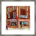 La Quebecoise Restaurant Deli Framed Print