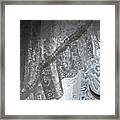 Lace And Crescent - White Framed Print