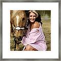 Lady And Her Horse 2 Framed Print