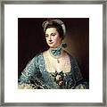 Lady In Blue Framed Print