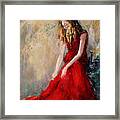 Lady In Red 2 Framed Print