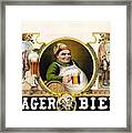 Lager Beer Stock Advertising Poster 1879 Framed Print
