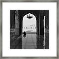 Lahore Mosque, Black And White Framed Print