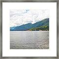 Lake Como View At Bellagio Italy Painterly Framed Print