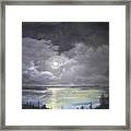 Lake Shore Moonscape Framed Print