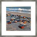 Lake Superior Colored Rocks Framed Print