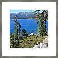 Lake Tahoe With Mountains Framed Print