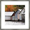 Lake Vermillion Boathouses Framed Print