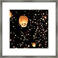 Lanterns Upon The Sky Framed Print