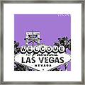 Las Vegas Sign - Purple Framed Print