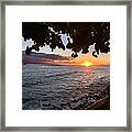 Last Nights Sunset In Lahaina Framed Print