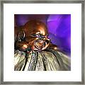 Laughing Buddha Violet Purple Flame Framed Print