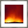 Lava At Night Framed Print