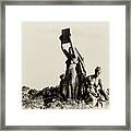 Law Prosperity And Power In Black And White Framed Print