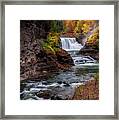 Letchworth State Park Lower Falls Framed Print