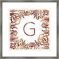 Letter G Rose Gold Glitter Flowers Digital Art By Ekaterina Chernova