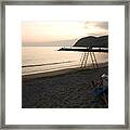 Levanto Beach Framed Print