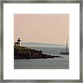 Lewis R French At The Curtis Island Lighthouse Framed Print
