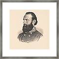 General Stonewall Jackson Portrait - Eight Framed Print