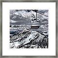 Lift Chairs Above The Wasatch Peaks Framed Print