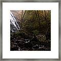 Light From Behind The Fog At Crabtree Falls Framed Print