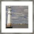 Lighthouse On A Sunny Day. Framed Print