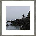 Lighthouse On Rainy Day Framed Print