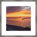 Lighthouse Sunset Framed Print