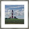 Lighthouse Westerheversand Framed Print