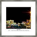 Lighting Up Vegas Poster Print Framed Print