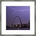 Lightning Over St Louis Framed Print