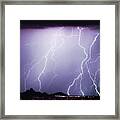 Lightning Storm North Scottsdale Az 85255 Framed Print